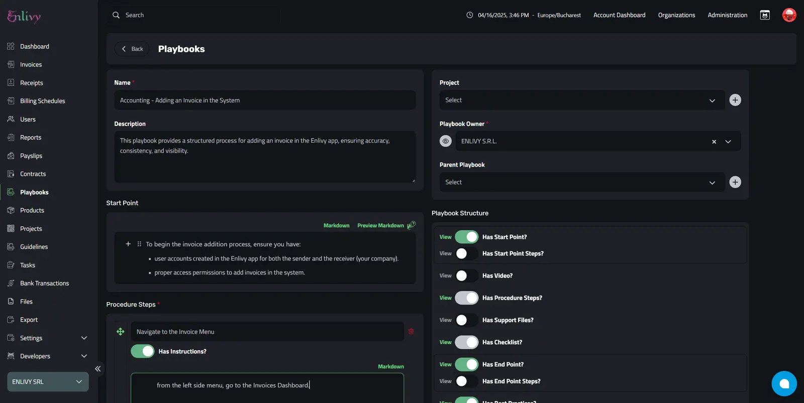 Playbook Structure and Content Overview