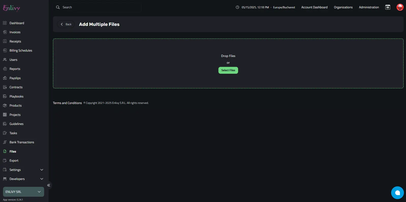 Select the files you want to upload.