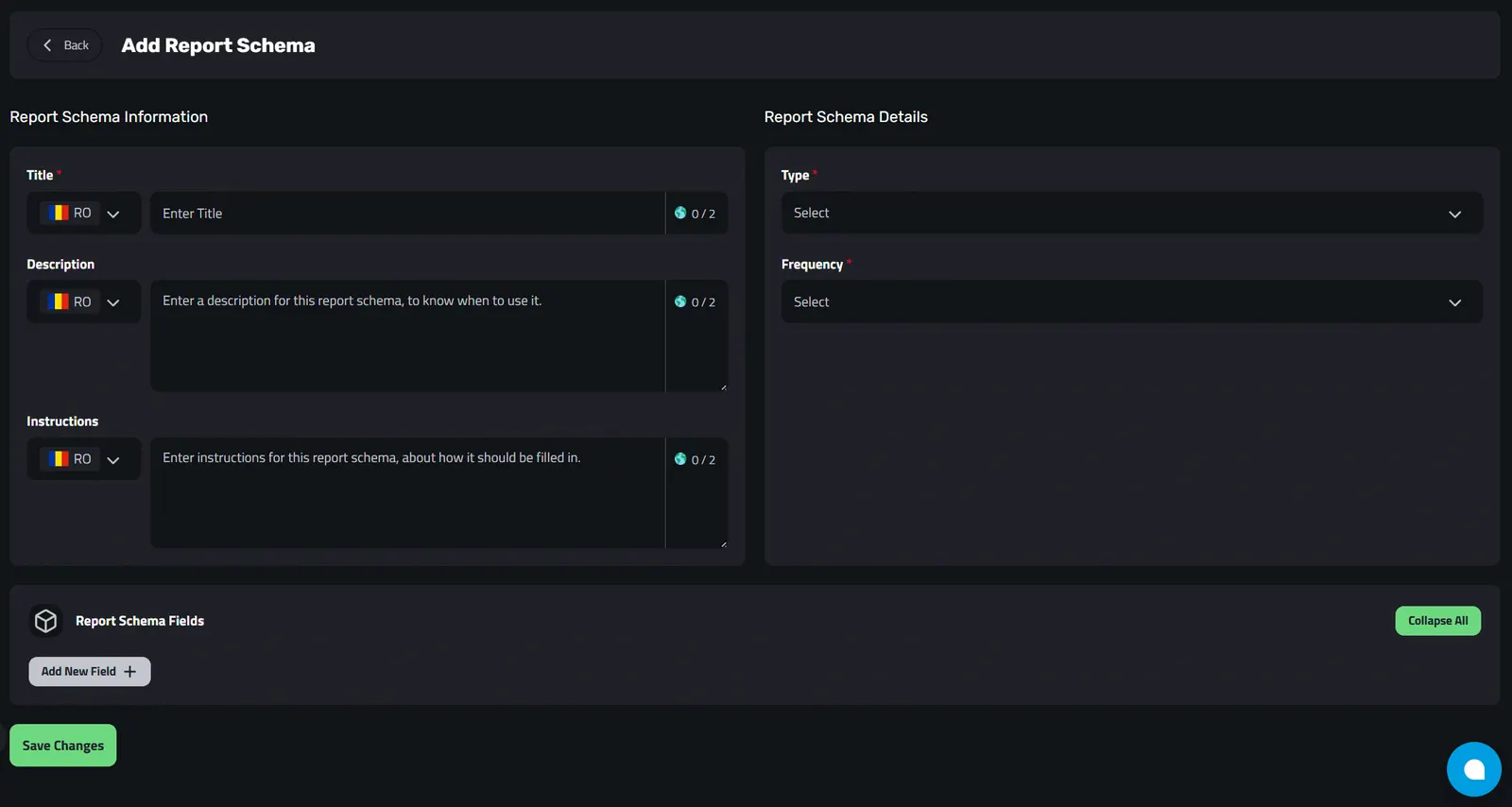 Adding a new Report Schema in Enlivy