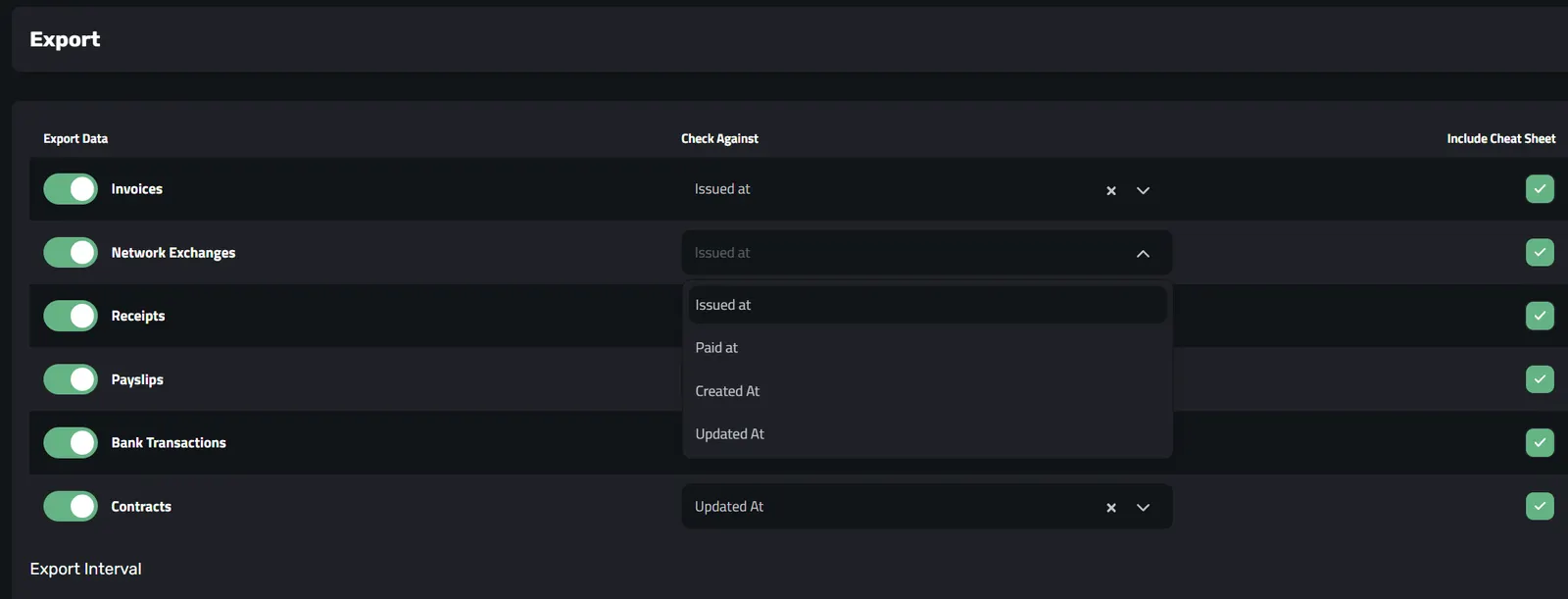 Check Against - Dropdown Example