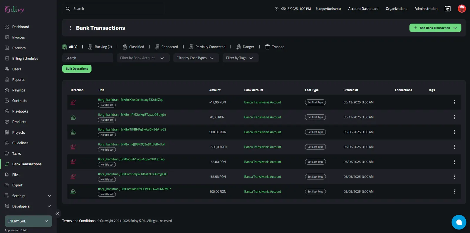 The Files Dashboard in Enlivy.