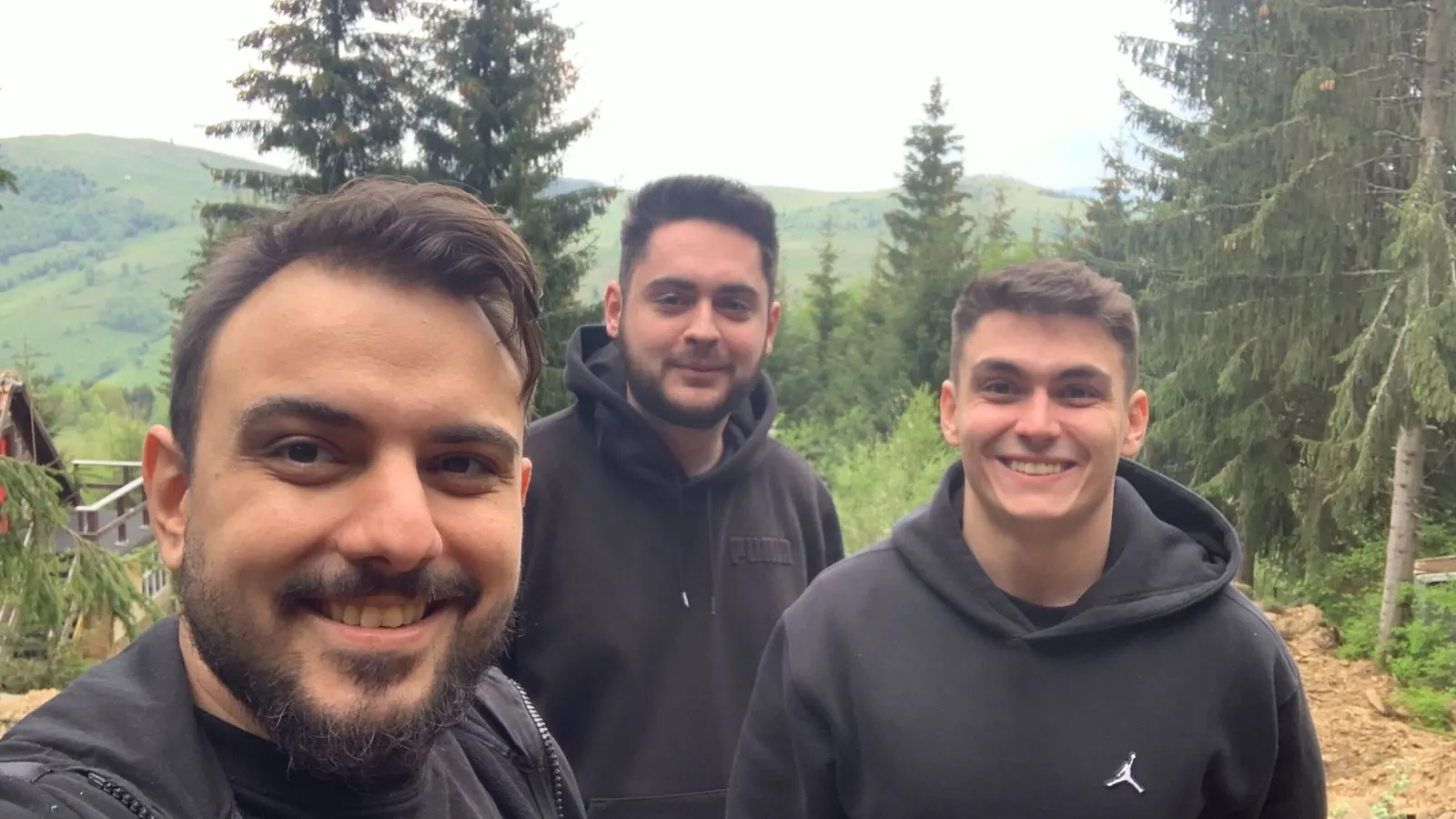 The Enlivy team on their first teambuilding weekend at a forest cabin, May 2023.