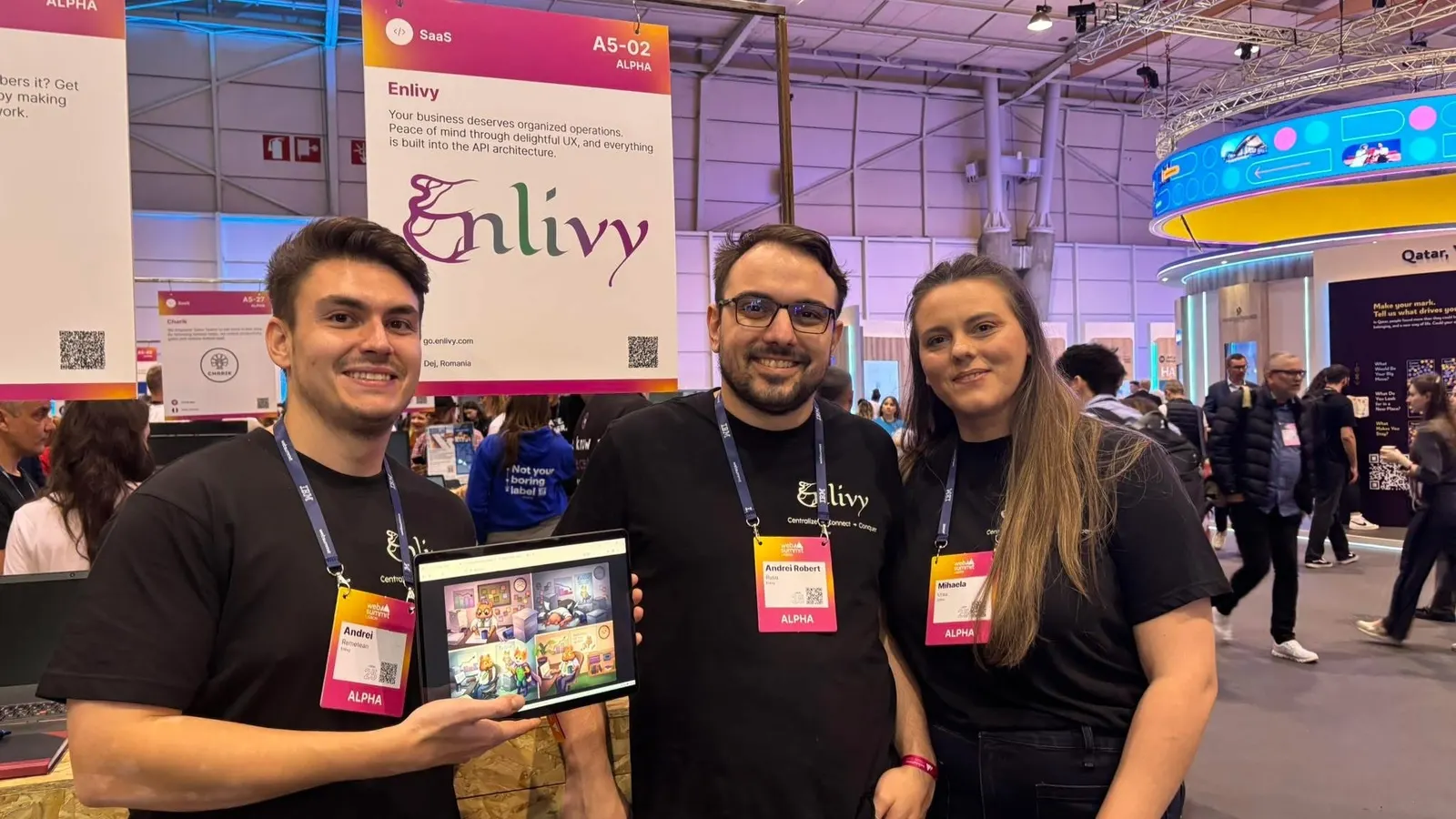 The Enlivy team at Web Summit Lisbon 2025.