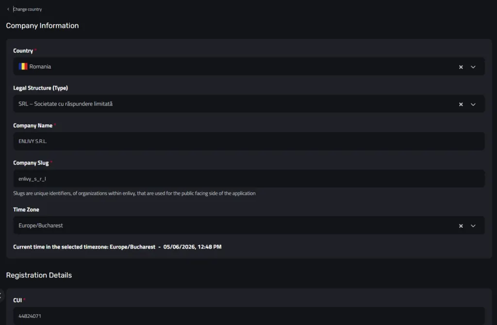 Adding a new organization in Enlivy, step 3