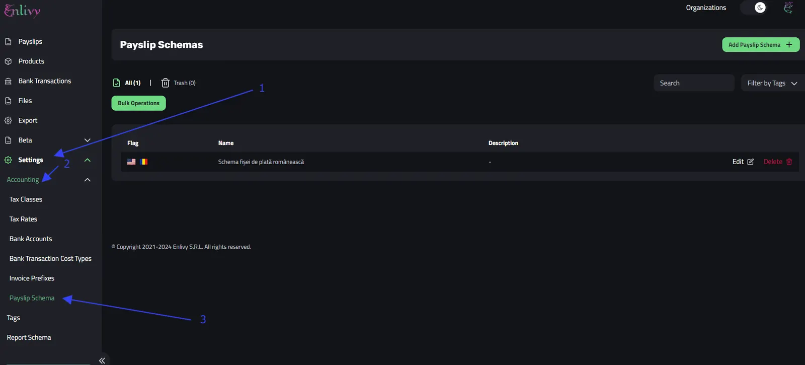How to add a Payslip Schema