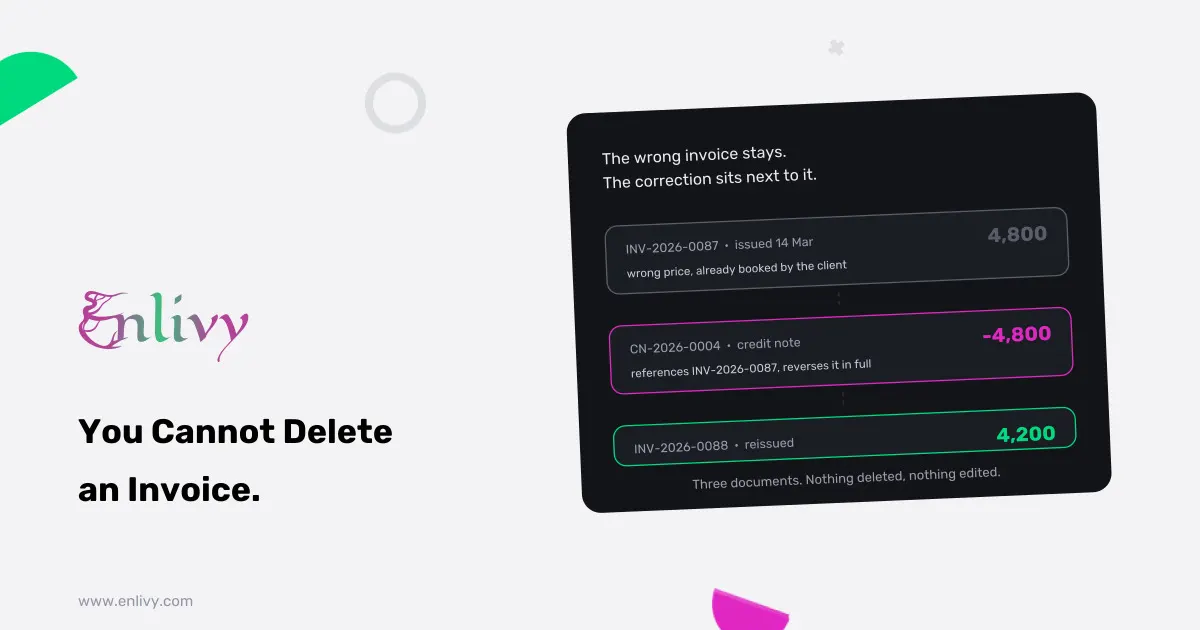Credit Note: How to Correct an Invoice You Cannot Delete