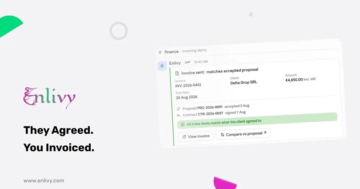 From Accepted Proposal to Paid Invoice Without Retyping Anything