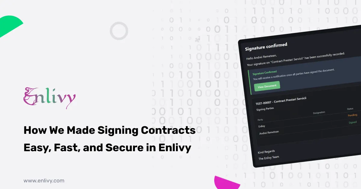 How We Made Signing Contracts Easy, Fast, and Secure in Enlivy