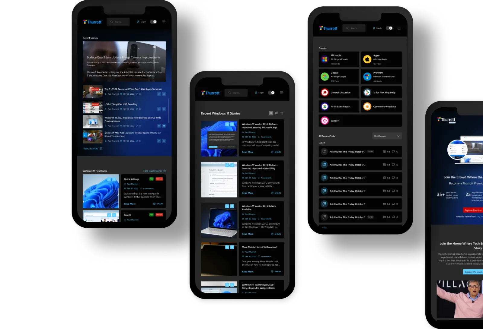 Thurott Screenshots on mobile