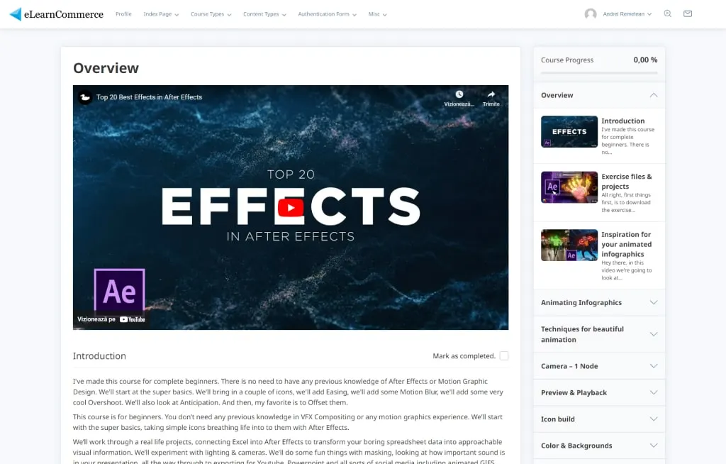 eLearnCommerce video course