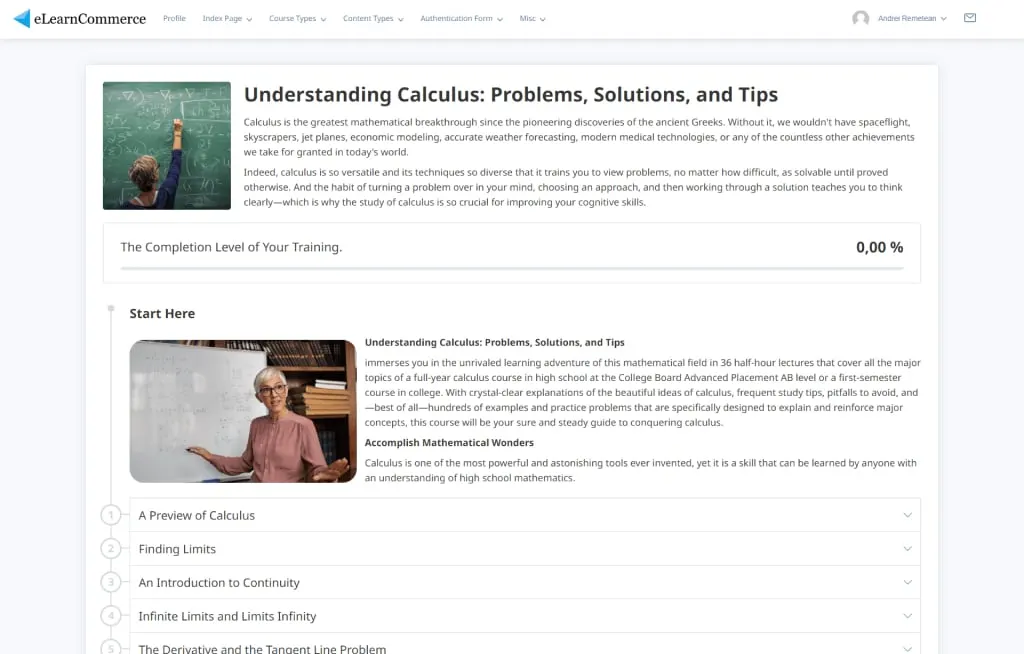 eLearnCommerce learn map
