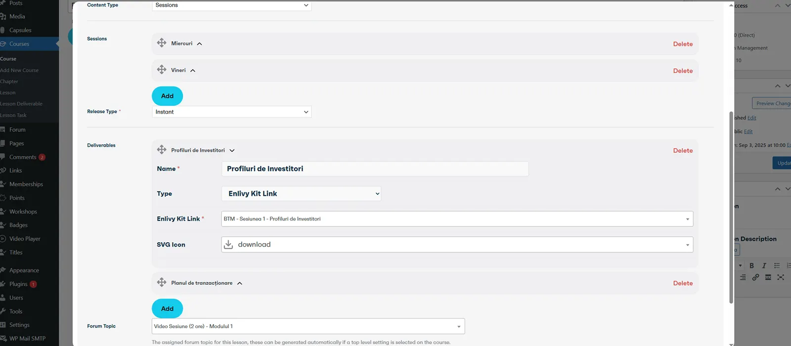Admin dashboard after the redesign