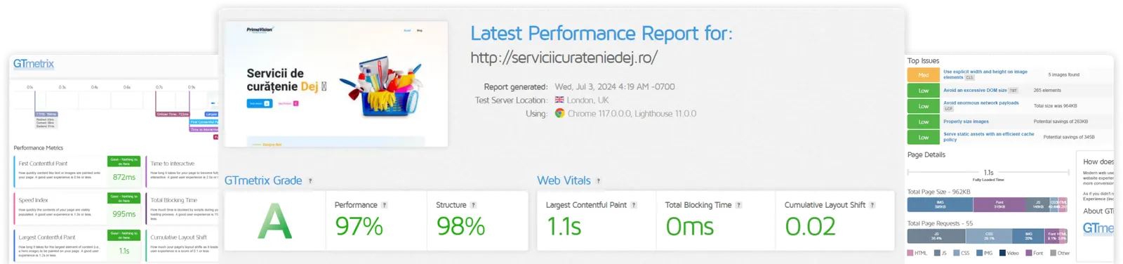 performance section servicii curatenie dej