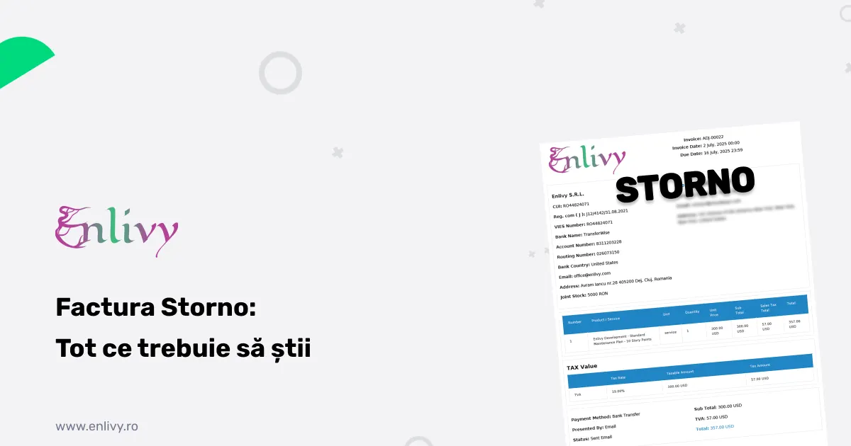 Factura Storno: Când o Emiți, Cum o Completezi și Cum o Trimiți prin eFactura