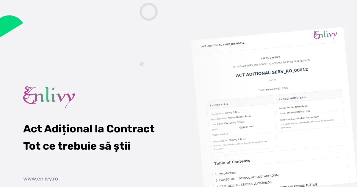 Act Adițional la Contract: Când Îl Faci, Ce Conține și Cum Îl Semnezi Corect